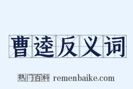 曹逵反义词是什么意思的图片